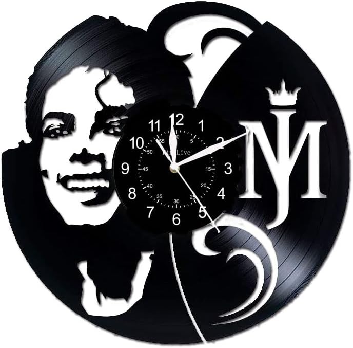 Reloj de pared de vinilo de 12 pulgadas Pop King Jackson, decoración del hogar, reloj de pared de 12 pulgadas, regalo de cumpleaños para niña,