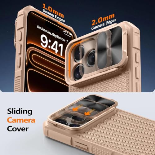 Image of for 18 Pro Case with Slide Camera Cover, Fit for Magsafe Rose Gold