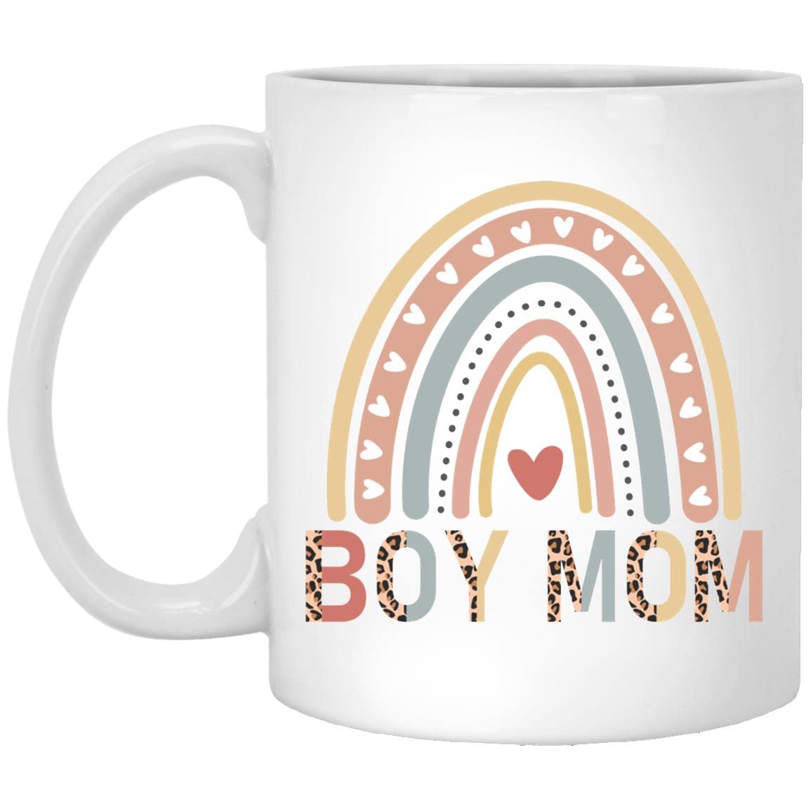 SuBin shop Boy Mom Rainbow Coffee Mug - Gift For Boy Mom - Gift For New Mom - Gift For Mom Of Boys - Funny Coffee Mug Gift For Mother's Day Birthday Christmas 11oz, White, MUG-CTFVHEFQGK-11oz