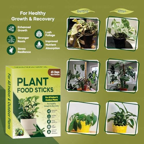 Image of Plant Food Fertilizer Sticks For All Home Garden Indoor & Outdoor Plants | Plant Growth Booster, fertilizer For Plants | Plant Booster For Speed Growth, Multi-Purpose Fertilizers (25 STICKS)