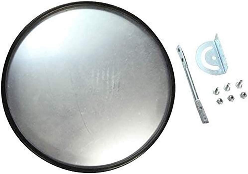 Wide Angle Rearview Mirror, Acrylic Traffic Mirror, Indoor Circular Black Convex Mirror, Diameter Blind Spot Mirror(21cm)