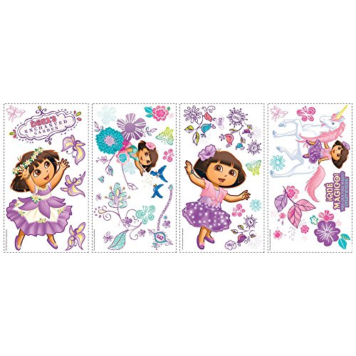 RoomMates Dora's Enchanted Forest Adventures Peel and Stick Wall Decals