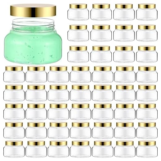 Mumufy Clear Plastic Jars - 48 Pcs