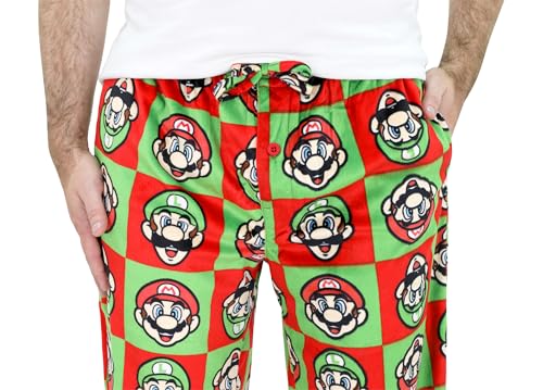 Nintendo Super Mario Pajamas for Men, Video Game Pajama Pants, Fleece Luigi & Mario Pj Pants for Adults - Sizes S-XL4