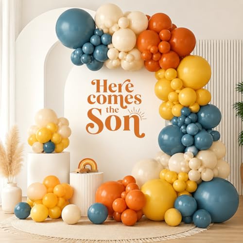 Image of Here Comes the Son Balloon Arch Garland Kit Back to School Party Decoration