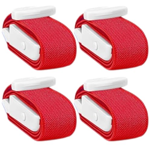 Image of Premium Elastic Medical Tourniquet Belt with Buccal /High Elasticity for Blood Collection - Adjustable, Quick-Release for Blood Collection & Emergency First Aid. (Red, Pack Of 4)