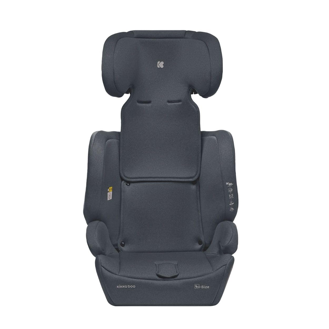 Kikkaboo Siège enfant I-Bronn i-Size (76-150cm) Isofix, Top Tether, Coussin, coloris:gris