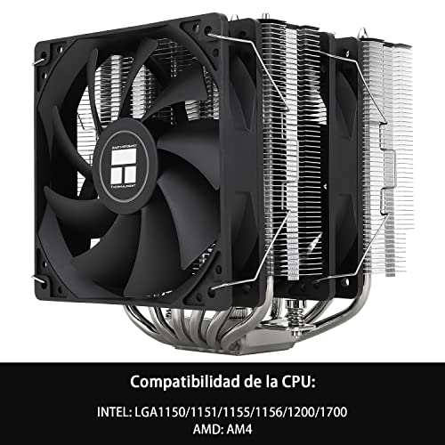 Refroidisseur de CPU double ventilateur 120mm compatible Intel 1700 1200 et AMD AM4