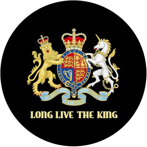 Miniatura 3 de British Royal Coat of Arms Emblem Long Live the King PopSockets Swappable PopGrip