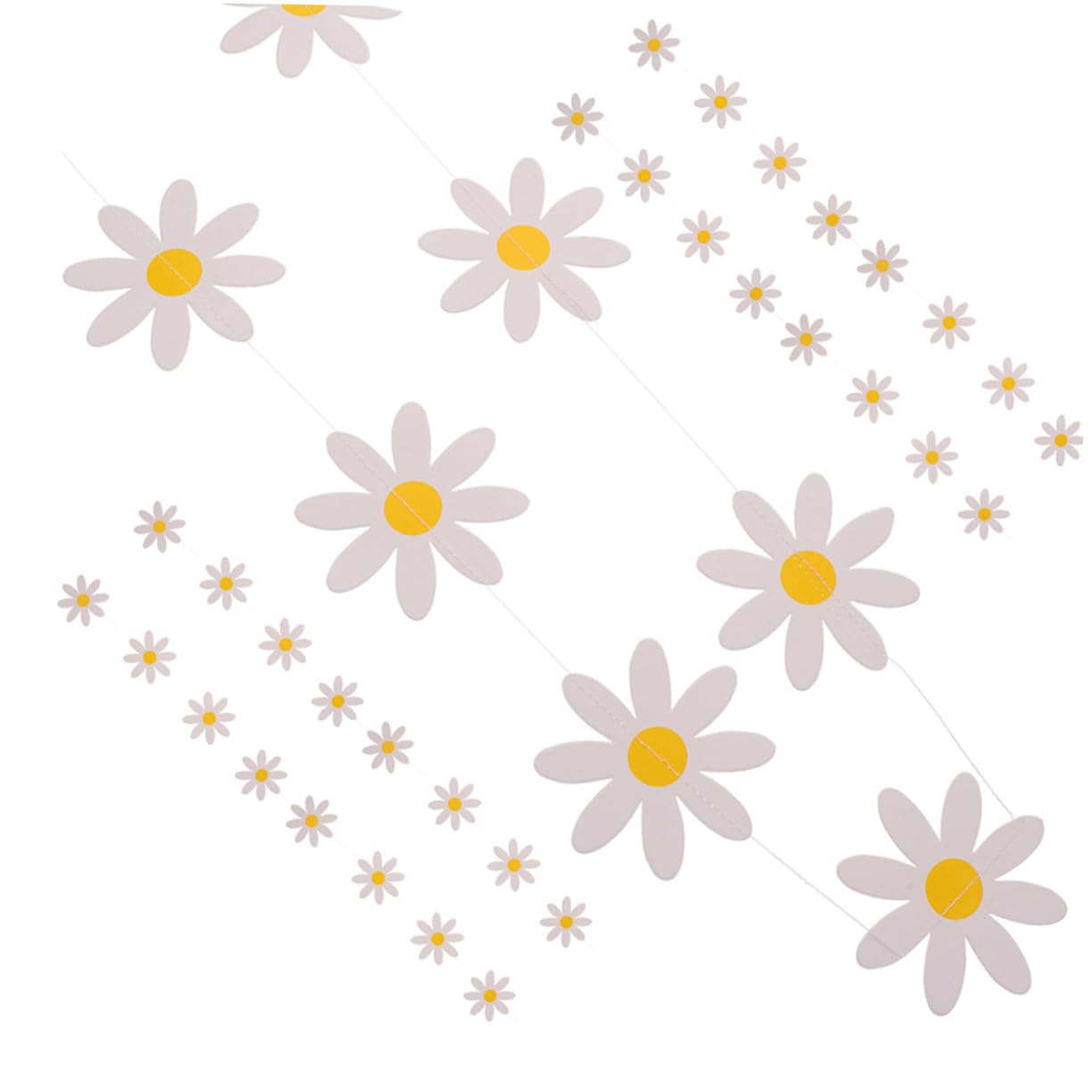 VICASKY 15piezas Banderín De Margaritas Para Cumpleaños Guirnalda Decorativa Para Fiestas Para Bautizos Shower y Decoraciones De