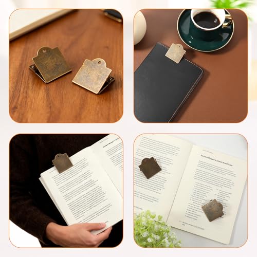 2 Stück Vintage Stil Buchklammer Aus Metall Journalclips Blanko Antike Bronze Notizblock Clips Buch Seitenhalter Kleine Notizbuchclips Seitenhalter Reisende Für Reisetagebücher Papier Planer
