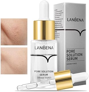 LANBENA Pore Minimizer Serum, Pore Minimizer & Reducer for Face, Minimizing, Shrinking, Oil Control Firming, Tightening Pores, 100% Vegan Pore Moisture after Blackhead Remover, 0.5 fl.oz