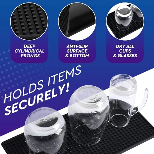 3 Pack Ultimate Small Bar Mat Set - 8mm Thick Anti-Skid Non-Toxic Rubber Bar Mat for Home Bar, Countertop, Restaurants, Coffee Bar - Premium Counter Mats - Image 5