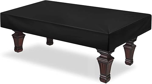 Rareidel Funda para mesa de billar de 8 pies, resistente tela Oxford para mesa de billar, impermeable y a prueba de polvo, color negro (8 pies)