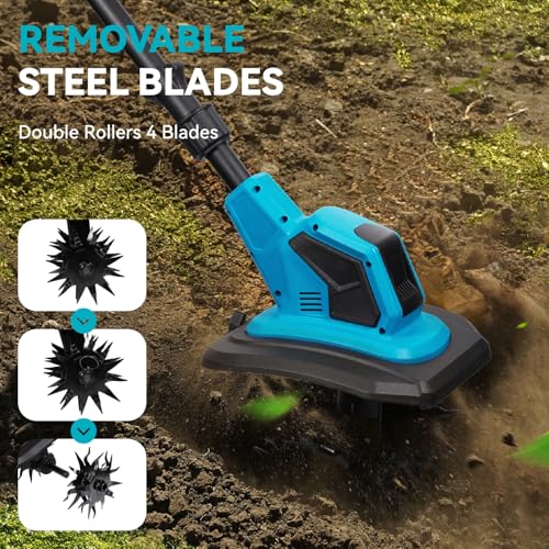 Yofidra Cordless Tiller with 2x 2.0Ah Batteries - Image 2