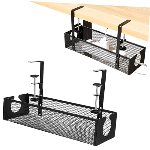 Organizador de Escritorio Accesorios Caja para Manejo de Cables Bajo Escritorio Soporte Resistente en Acero al Carbono
