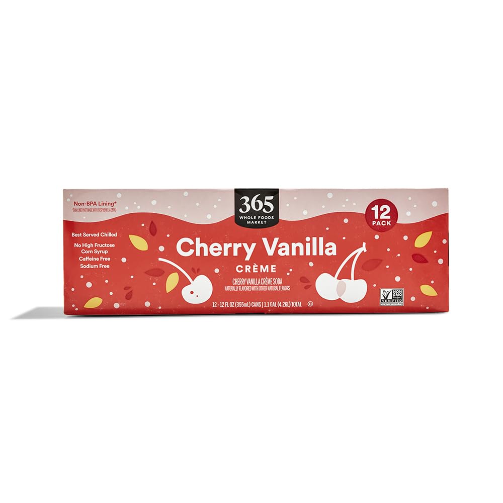 Amazon.com : 365 by Whole Foods Market Cherry Vanilla Creme Soda