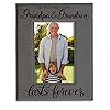 Kate posh the love between a grandpa grandson lasts forever engraved grey leather picture frame gift for grandpa gifts from grandson grandparents day gifts 5×7 vertical  urban country home decor