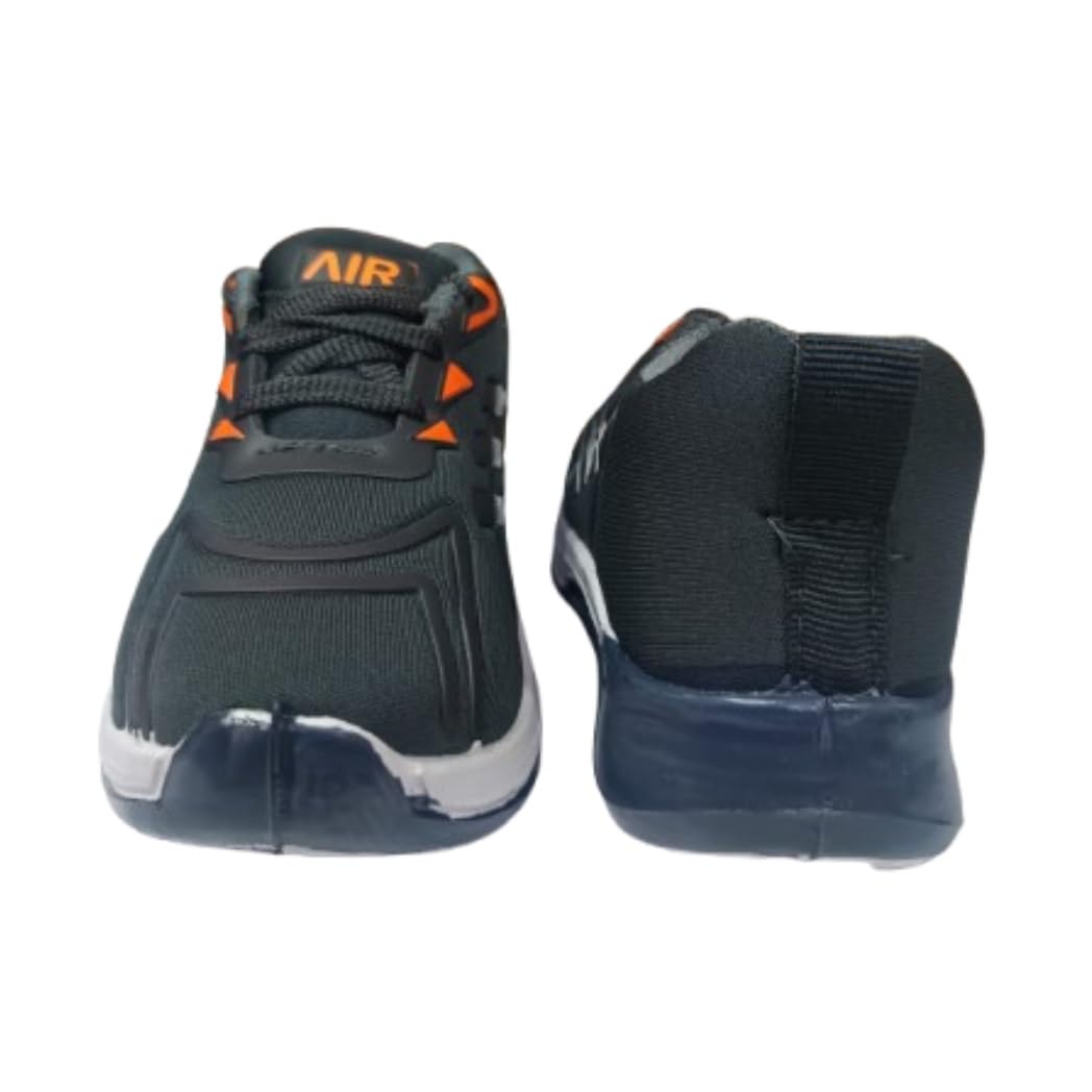 AMFEET Lightweight Breathable Mesh Toddler Shoes with Durable PVC Sole, Comfortable Everyday Sneakers for Boys & Girls, Stylish Casual Footwear for School, Play & Sports Grey (1.5-2Y) 2