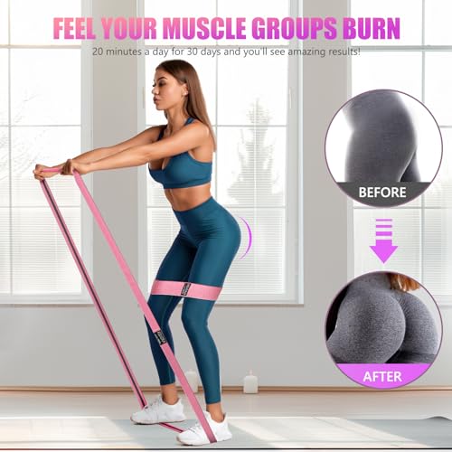 Image of Resistance Bands for Working Out, Exercise Workout Bands for Women & Men, 3 Levels Elastic Stretch Bands for Exercise with Carry Bag for Physical Therapy, Home Fitness, Strength Training, Yoga