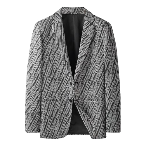 Blazer décontracté à rayures pour homme veste de costume légère pour banquet