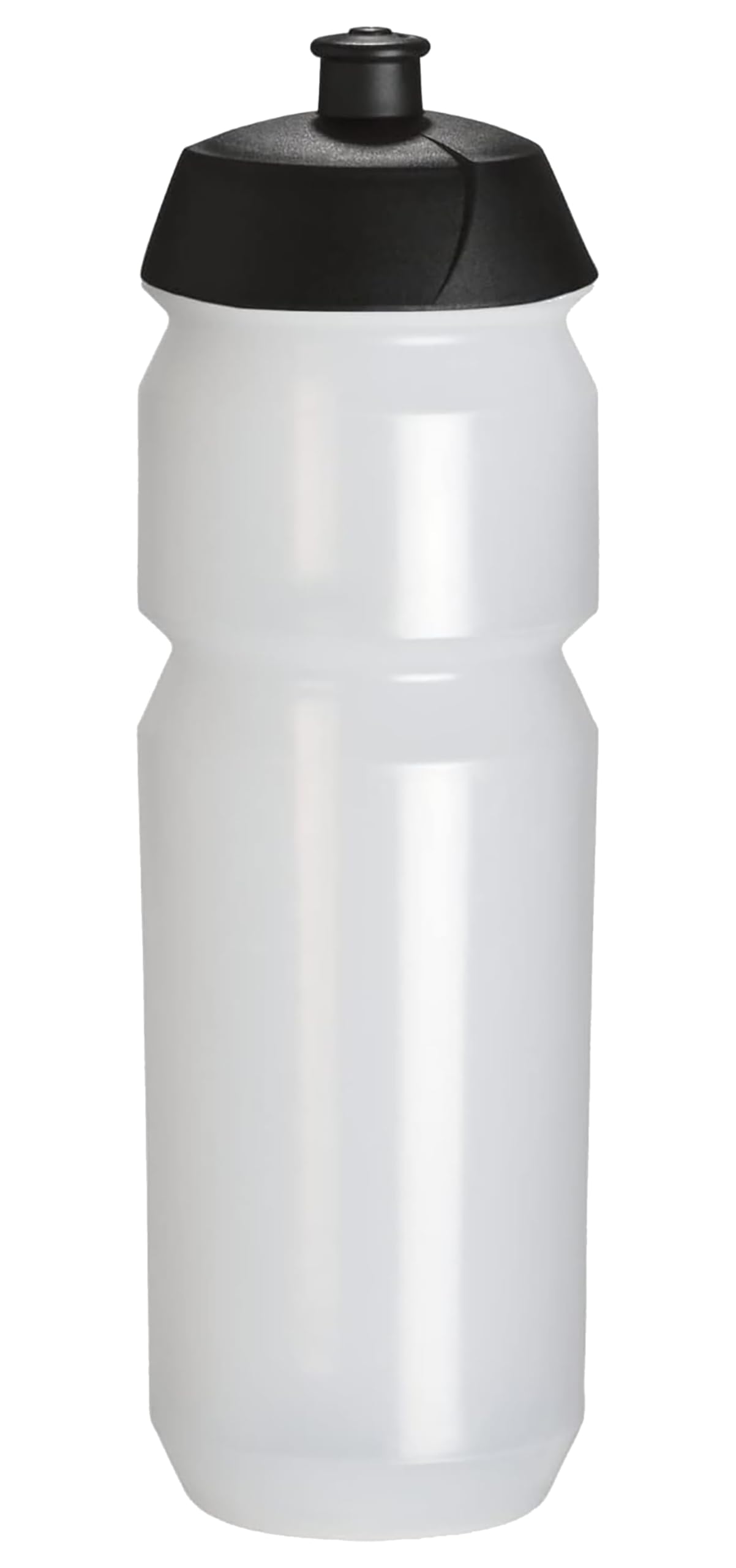 SANTHOME Cycling water bottle | 750 ml water bottle for cycling sports water bottle, Biodegradable sipper bottle for adults | Made in the Netherlands 750ml (Transparent/Black)