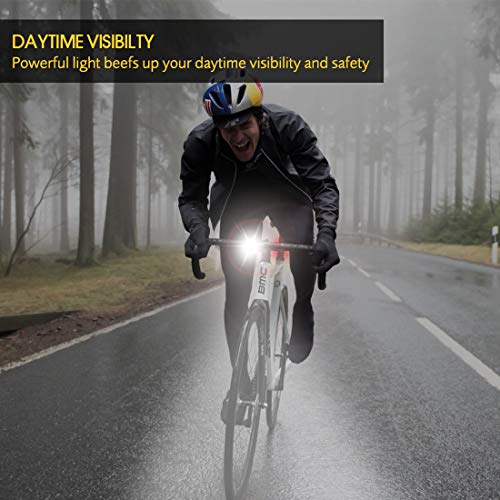 Te-Rich Bike Lights Front and Back, Rechargeable Bicycle Safety Lights, Commuting/Road Cycling LED Headlight and Taillight - Easy to Mount & Remove/6 Modes - Be Seen Bike Light Set for Kids Women Men - Thumbnail 6