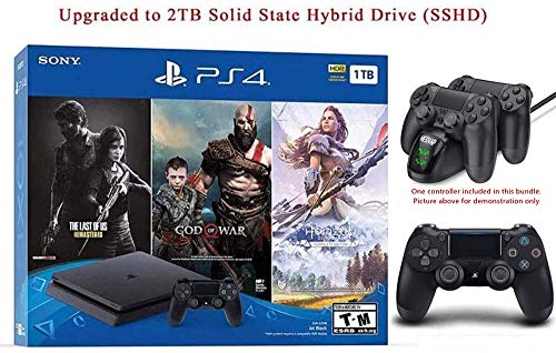 2019 Newest Playstation 4 Holiday Bundle HESVAP Upgraded 2TB SSHD on Playstation PS4