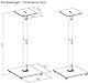 HALTERUNGSPROFI Lautsprecherständer Metall Glas für Satelliten Surround Boxen Paar (2Stück) je 25 kg belastbar LSTSL4-B