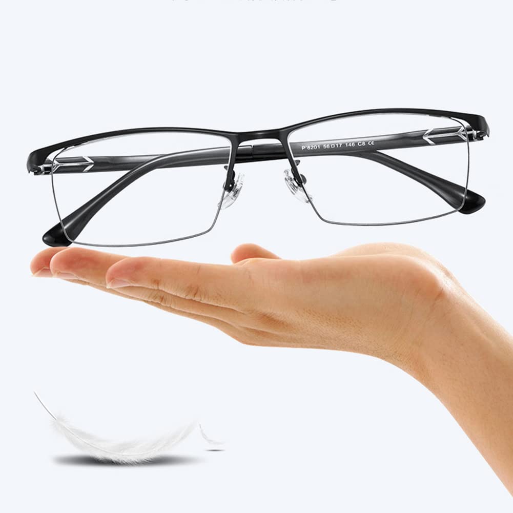 RICCIE Gafas de Lectura HD progresivas multifocales antiluz Azul/antirradiación para Hombre, Lente de Resina asférica Lector dioptrías+1,0 a +3,0,03,+2.75
