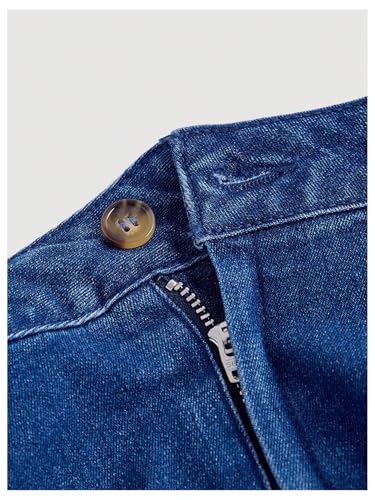 WDIRARA Women's High Waisted Drawstring Split Thigh Bodycon Midi Denim Skirt3