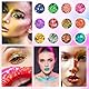 Festival Glitzer Gesicht, 12 Farben Gesicht Body Glitter, Chunky Sequin Face Body Glitter für Nägel Augen Lippen Haare Körper, Festival Zubehör Accessoires Gadget