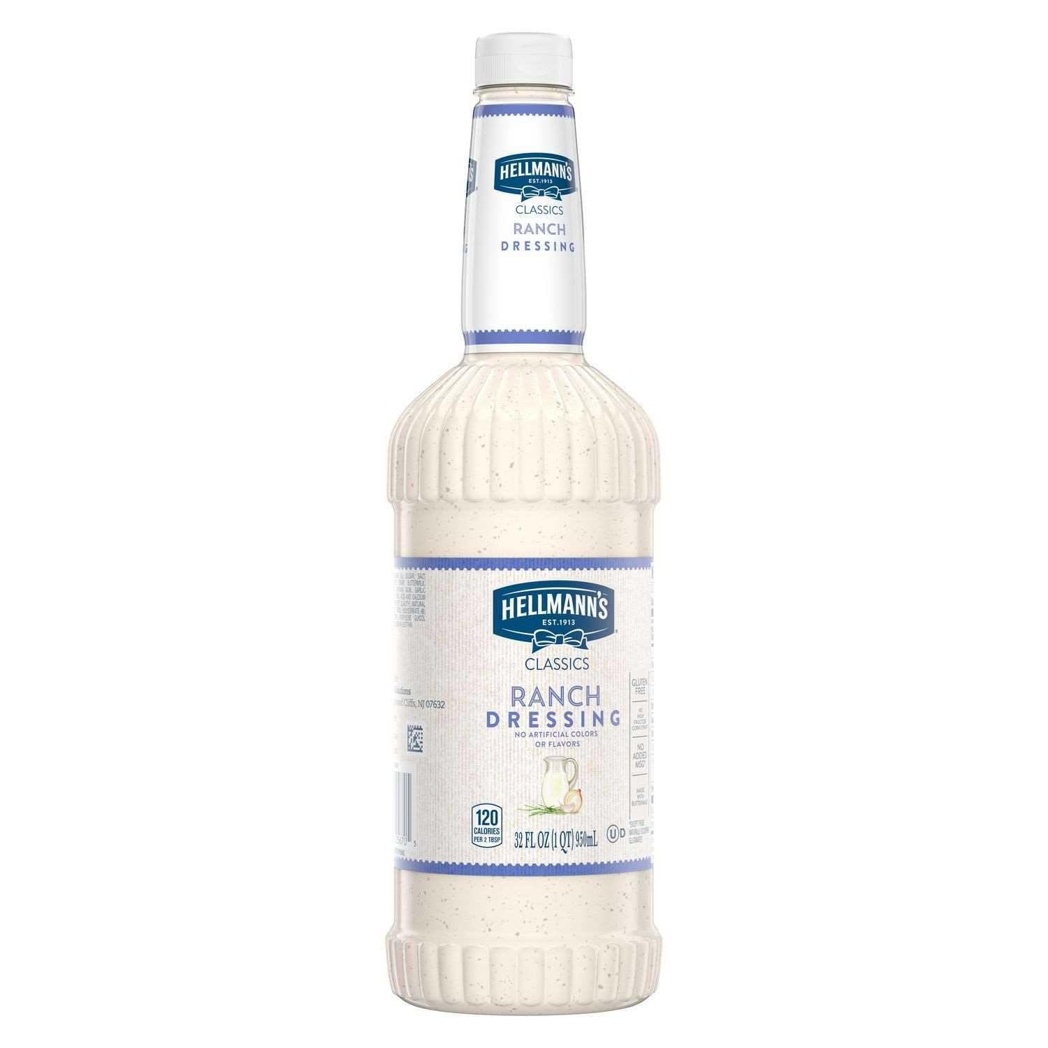 Hellmann's Classics Ranch Salad Dressing, 32 fl oz Bottle : Grocery & Gourmet Food