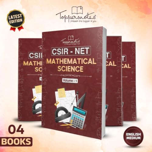 Image of CSIR NET - Mathematical Science Exam Preparation Study Material Notes, English Medium, Set of 4 Books, ToppersNotes Edition