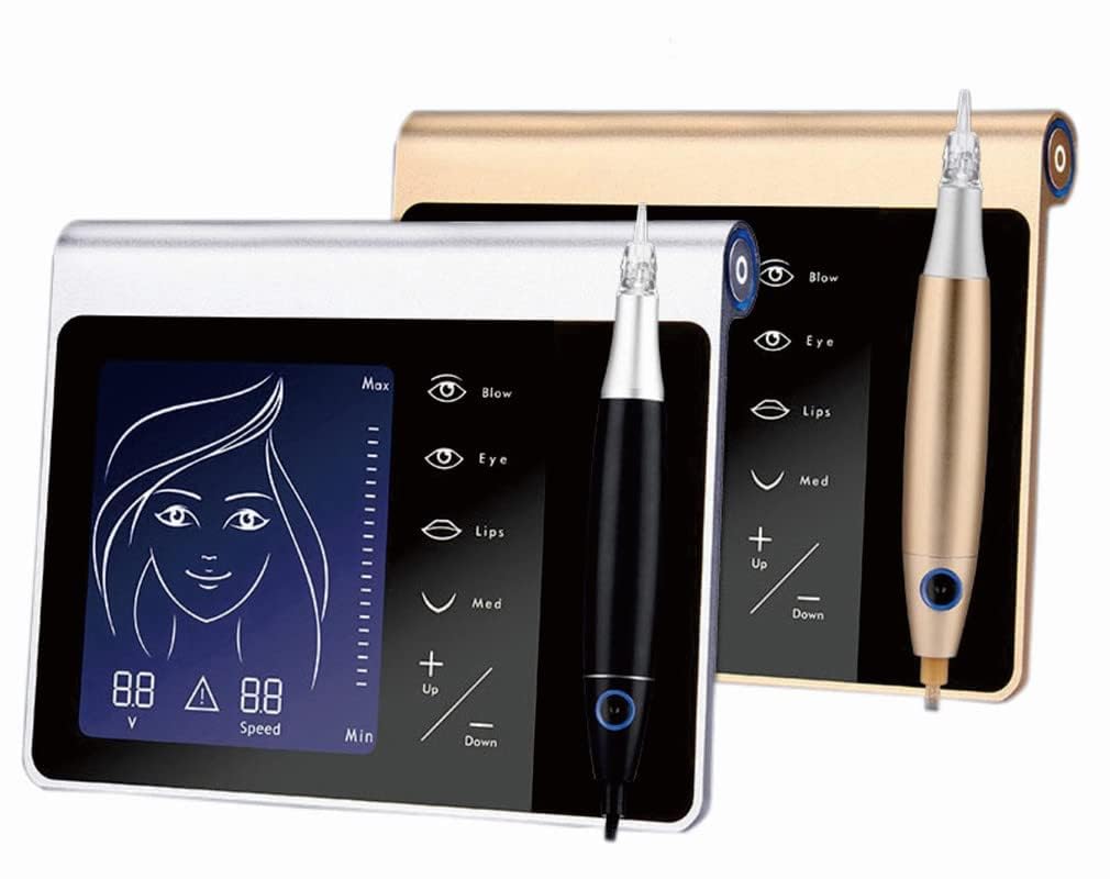 Charmer Princes Permanent Makeup Machine | Charmer Princess PMU Machine Rechargeable with Touch Display Permanent Makeup Machine Kit | Charment Makeup Machine with Control Power Supply Rotary Machine Pen Practice Skin-image-21