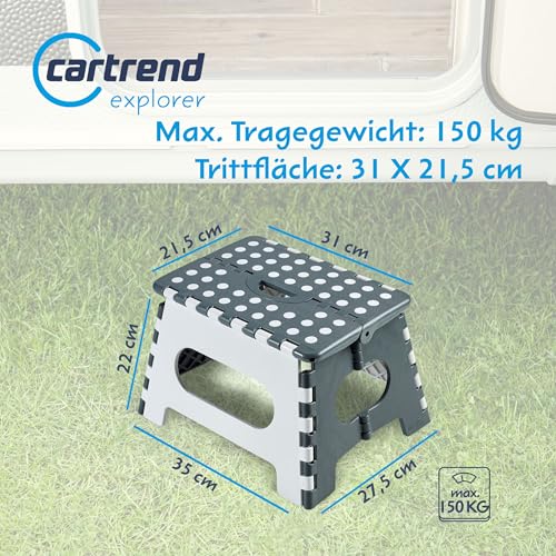 Unitec 10614 Caravan Trittstufe Faltbar 1 Stück belastbar bis 150 kg Campingzubehör, Wohnwagenzubehör