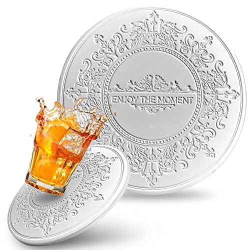 BONDU 6er Set Hochwertige Untersetzer Kunstleder Premium Oriental Design Elegante Getränkeuntersetzer Tassenuntersetzer Glasuntersetzer Details Coasters Bar Cafe Abwischbar Tolles Geschenk Cover