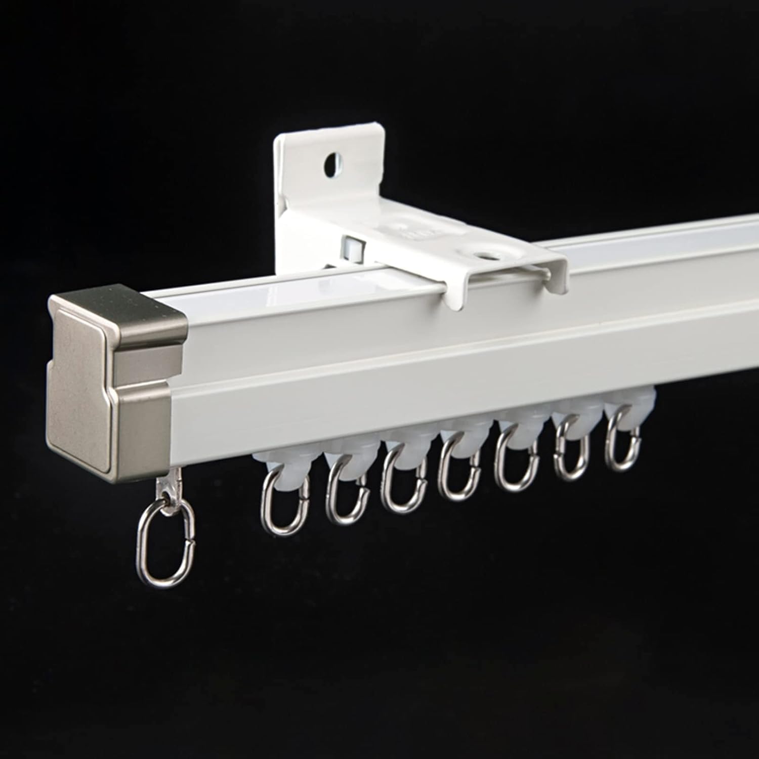Flexible Heavy Duty Ceiling Curtain Track System - 49ft White Rail for RV, Hospital, Shower, Bunk Bed Room Divider - Durable Wall-Mounted Curved Privacy Solution