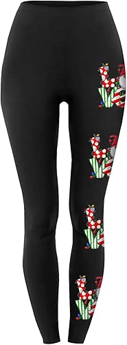Miniatura 4 de oelaio Christmas Leggings for Women 2024 Workout Leggings Christmas Pants Skinny Tights Yoga Pants Thanksgiving Leggings