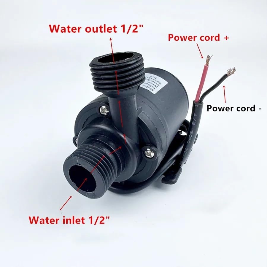1 szt. DC24V Silnik Bezszczotkowy Pompy Słoneczne do Cyrkulacji Wody Do Fontanny Akwarium w Kamperze Turystycznym(DC12V connection)