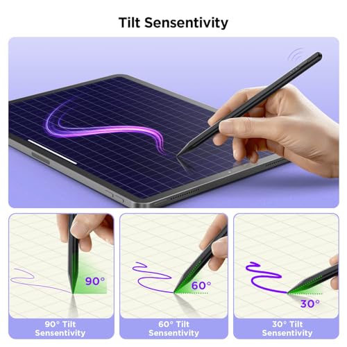 Image of DEGGE Stylus Pen for iPad 2018-2025, 15Mins Fast Charge for Apple Pencil, Palm Rejection, Compatible with iPad A16 11 /10 /9 /8 /7 /6, iPad Pro M5 /M4 /12.9 inch /11 inch, iPad mini 7 /6 /5, iPad Air M3 /M2 /5 /4 /3