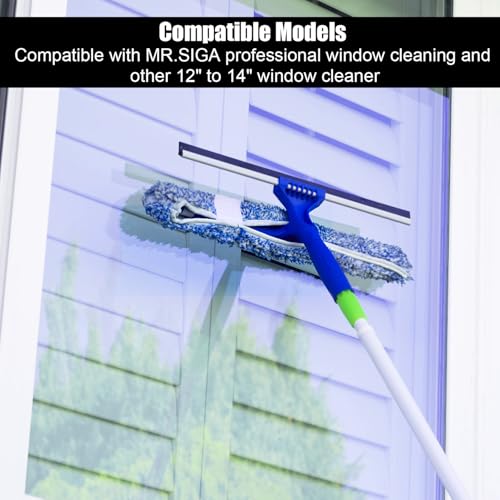 Image of 6pcs Microfiber Window Cleaning Refill, 35cm /14in Reusable & Washable Squeegee Cloth Sleeve Compatible with MR.SIGA Window Glass Cleaning Tools Home and Office