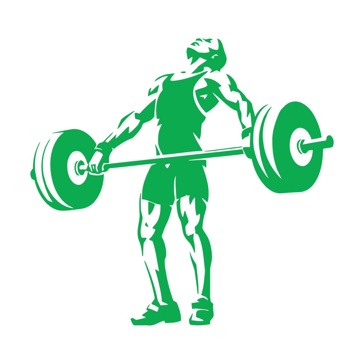 Engraving Decals Weightlifting Barbell Athlete Gymnastics Sport 54x57.8cm Personalized Customization Large Green — image 1
