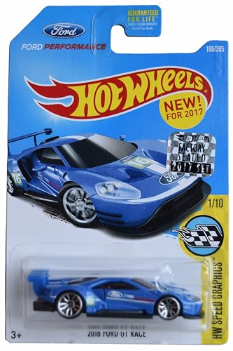 Hot Wheels 2016 Ford GT Race azul 1:64 miniatura 1