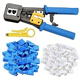 crimpzange amp superseal RJ45-Crimpzange ist aus hochwertigem Hochleistungsstahl, so dass es ein außergewöhnliches Drehmoment ohne Bücken bietet. Die Kopfform bietet 360-Grad-Steckerunterstützung für den Anschluss von modularen Steckern auf verseilten oder soliden Kabeln.