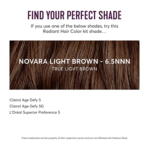 Madison Reed Radiant Hair Color Kit, Light Brown For 100% Gray Coverage Of Resistant Gray Hair, Ammonia-Free, 6.5Nnn Novara Light Brown, Permanent Hair Dye, Pack Of 1 #TOP5
