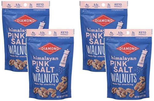Image of Diamond of California Himalayan Pink Salt Walnut Snack Nuts, 4 oz. (Pack of 4)