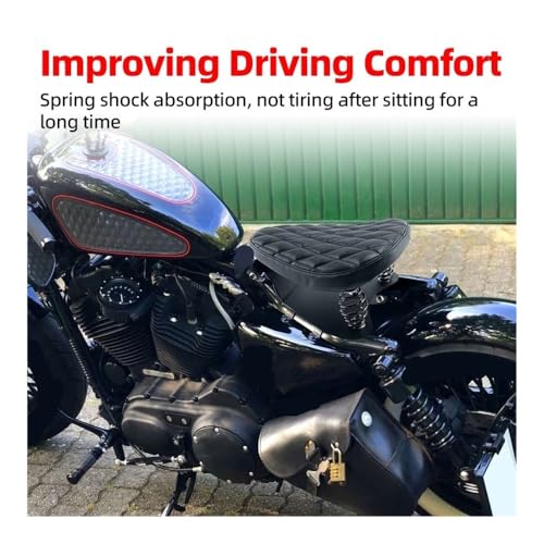 Asiento individual de moto con absorción de impactos para custom 5