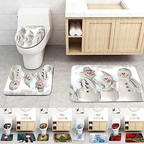 Toilettensitzbezug mit Weihnachtsmann-Motiv, umweltfreundlich, hautfreundlich, waschbar, waschbar, für das Badezimmer, 3 Stück – Bild 8