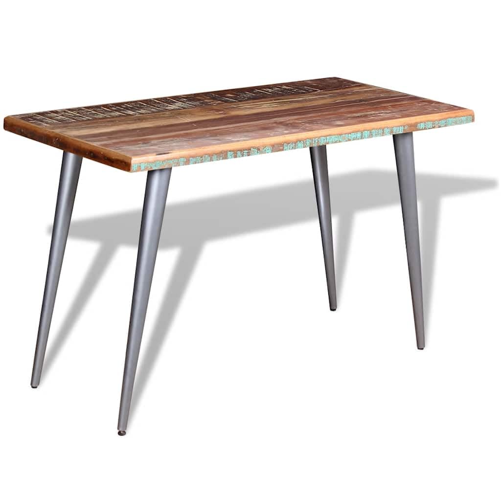 Tavolo da pranzo in legno anticato massiccio vintage, 120 x 60 x